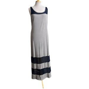 Espresso Jersey Knit Gray Maxi Dress Lightweight & Breathable Women’s XL